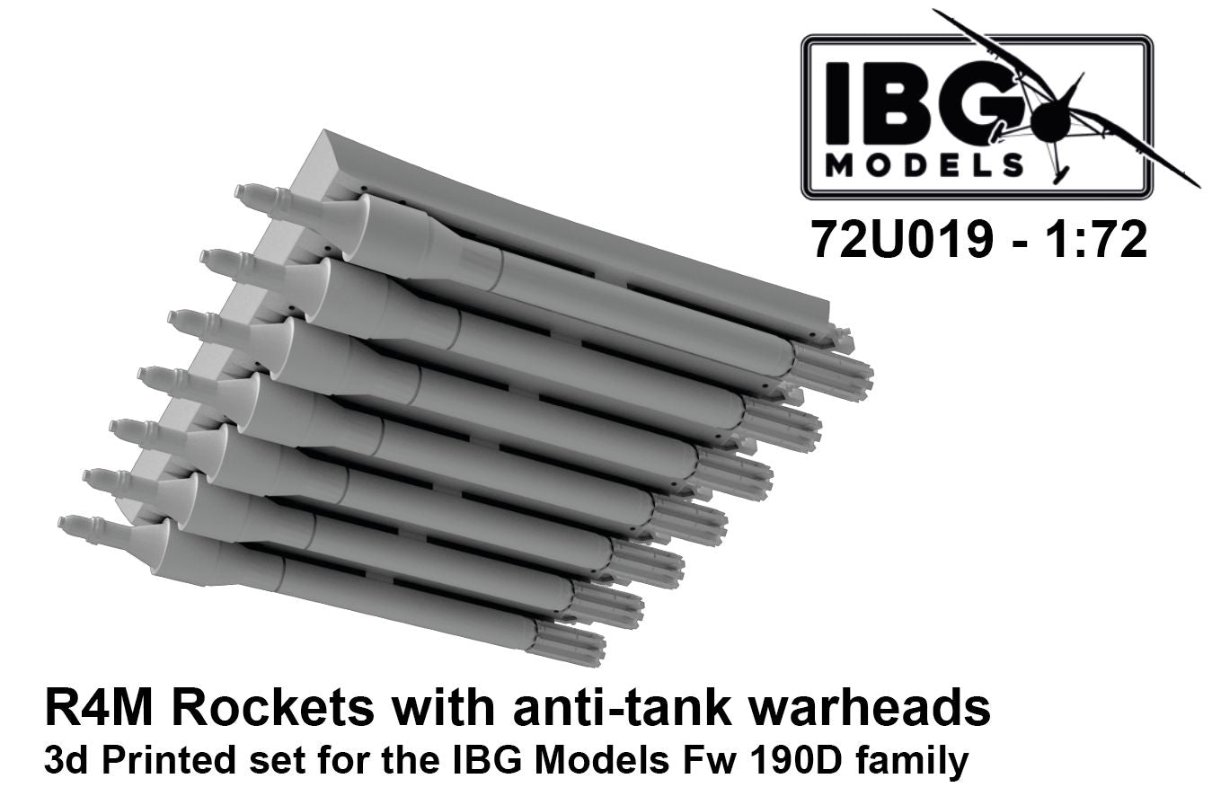 IBG Models 72U019 1:72 Focke-Wulf Fw-190D - R4M Rockets with anti-tank warheads