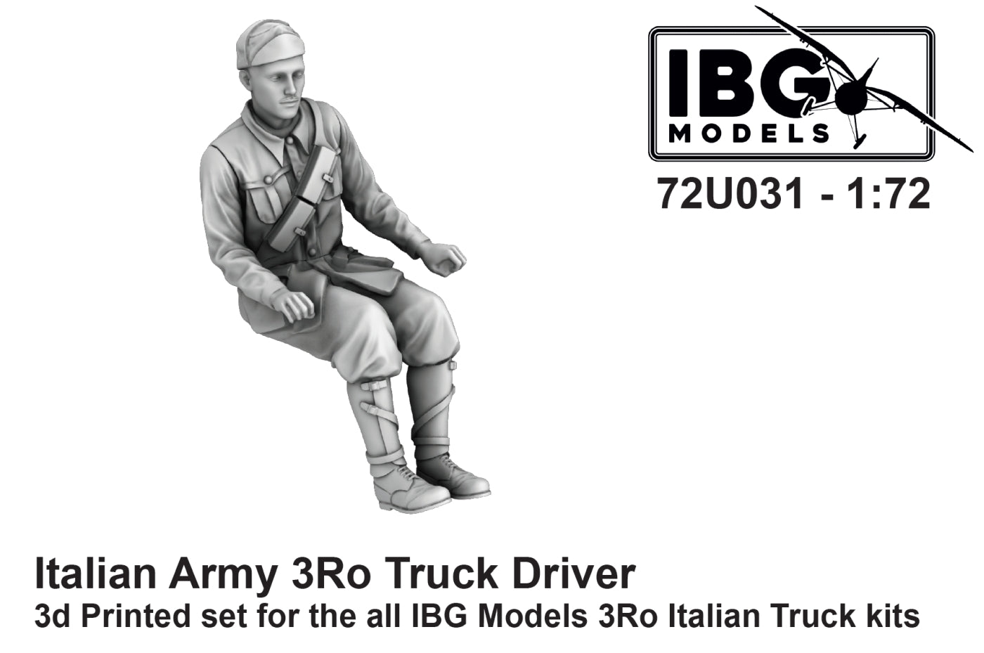 IBG Models 72U031 1:72 Italian Army 3Ro Truck Driver