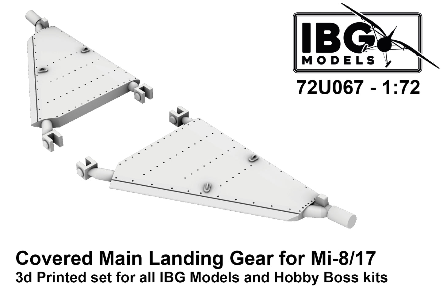 IBG Models 72U067 1:72 Covered Main Landing Fear Mil Mi-8 and Mi-17 (3D-Printed)