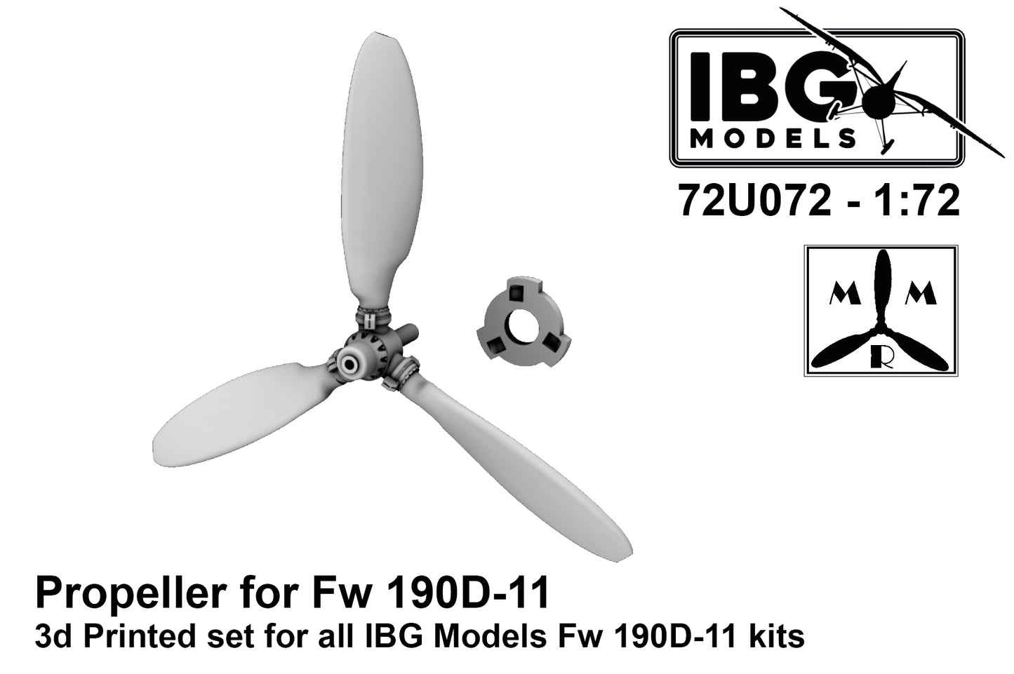 IBG Models 72U072 1:72 Propeller for Focke-Wulf Fw-190D-11 3D-Printed