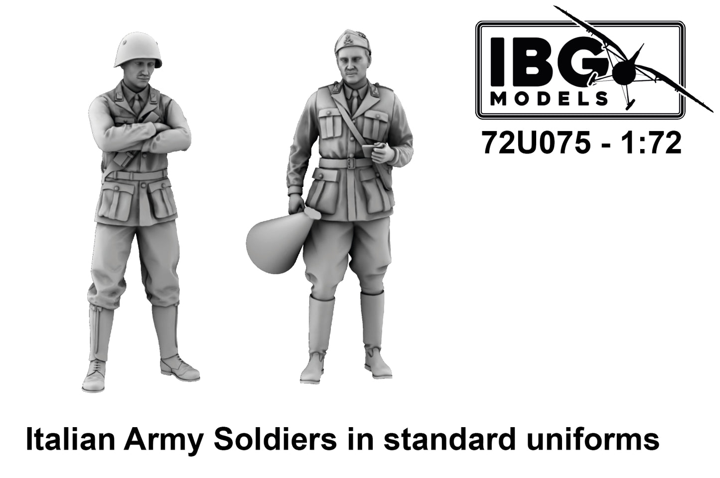 IBG Models 72U075 1:72 Italian Army Soldiers in Standard Uniforms