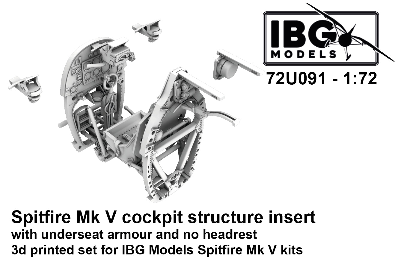 IBG Models 72U091 1:72 Supermarine Spitfire Mk.V Cockpit Structure Insert