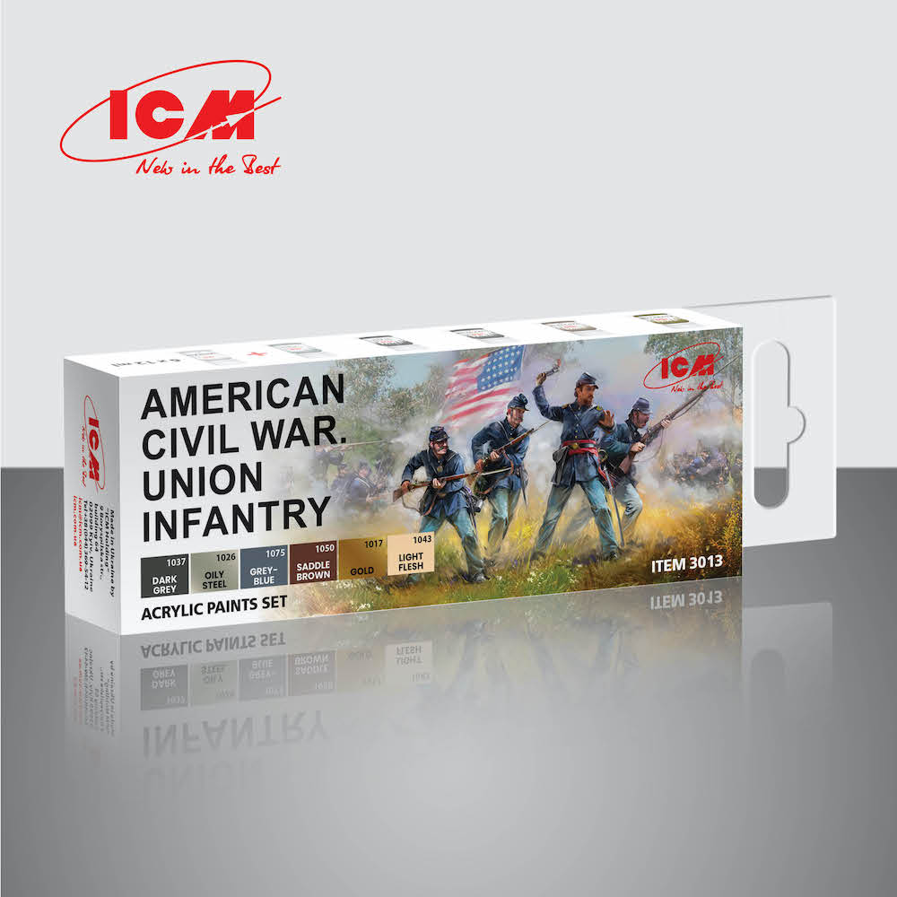 ICM UA 3013 - Union Infantry American Civil War Acrylic Paint Set