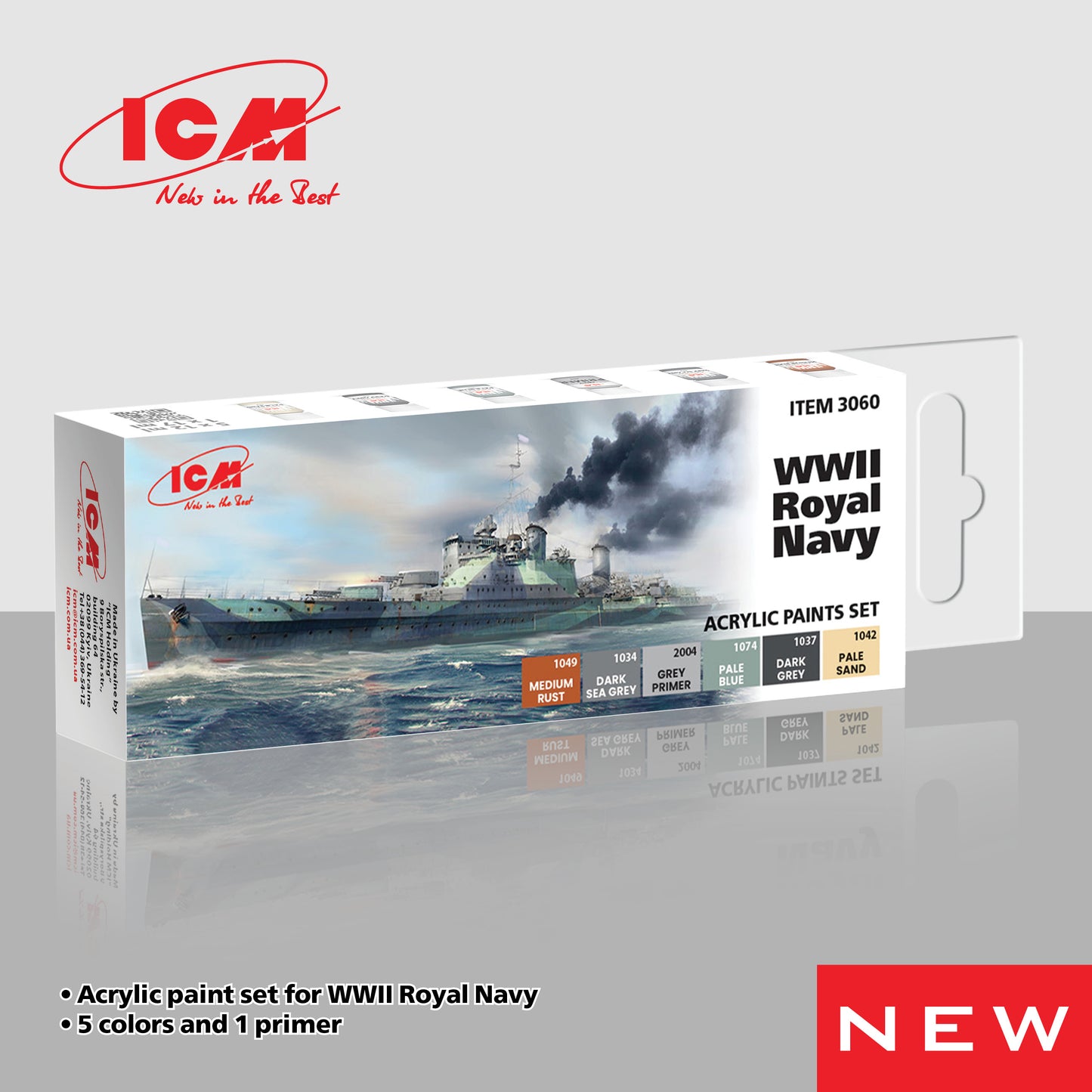 ICM UA 3060 - WWII Royal Navy Acrylic Paint Set