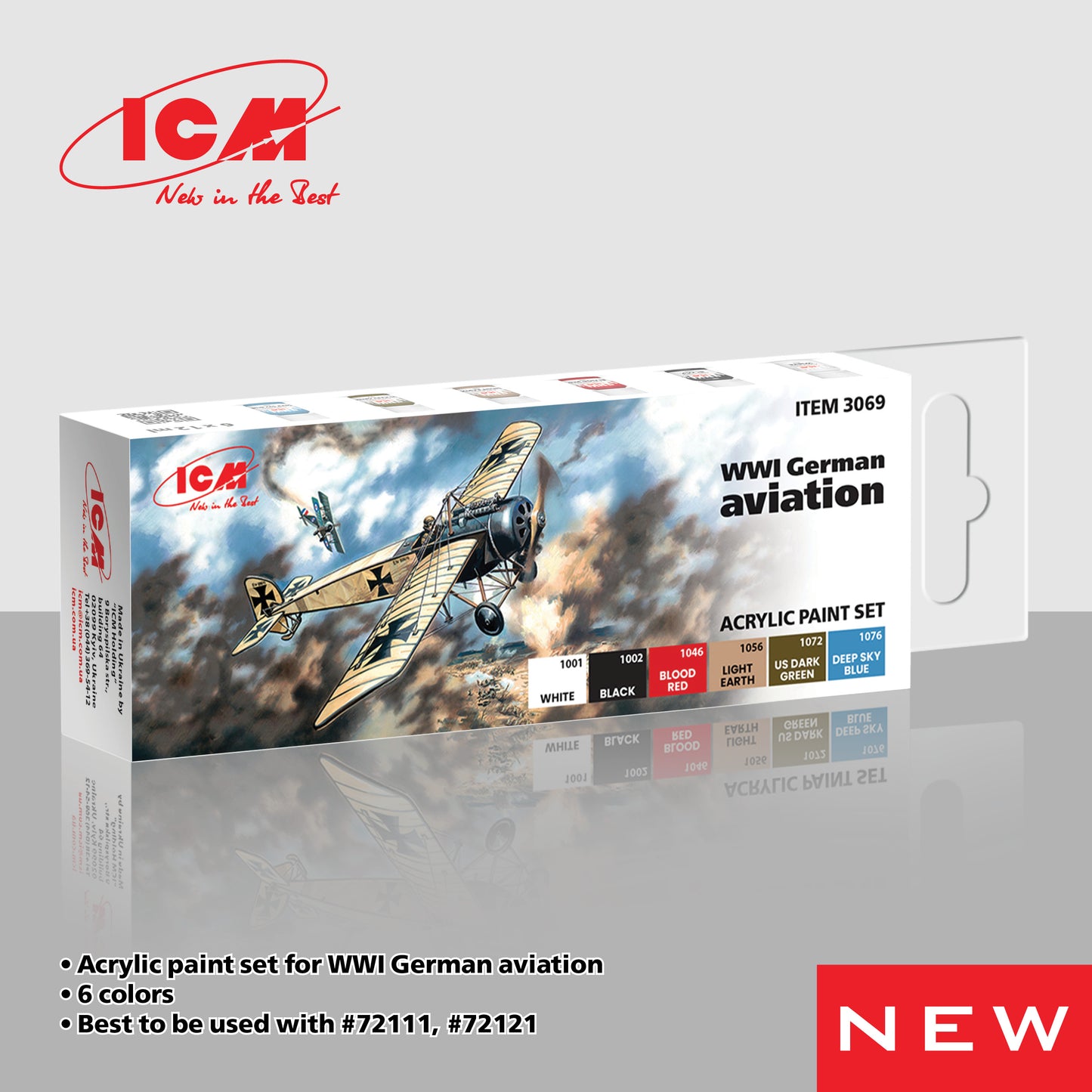 ICM 3069 - WWI German Aviation Acrylic Paint Set