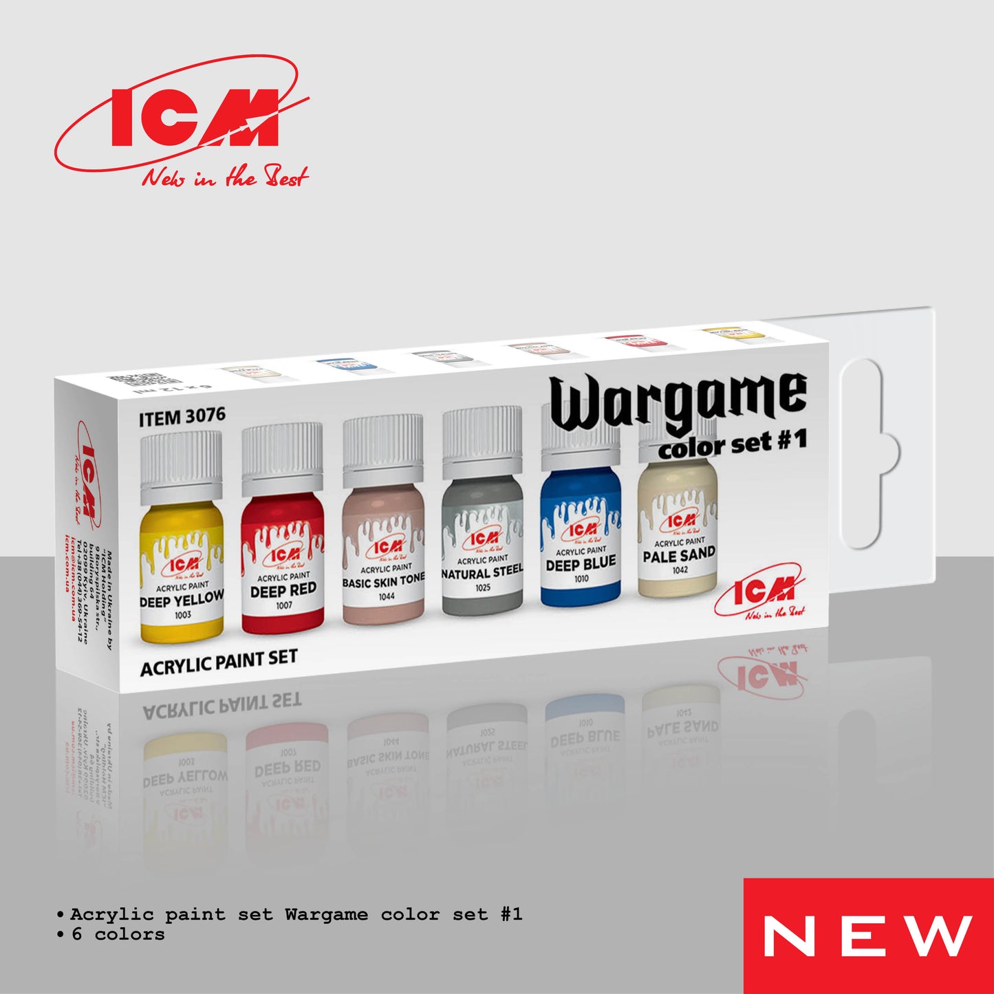 ICM 3076 - Wargame Colour Set 1 Acrylic Paint Set