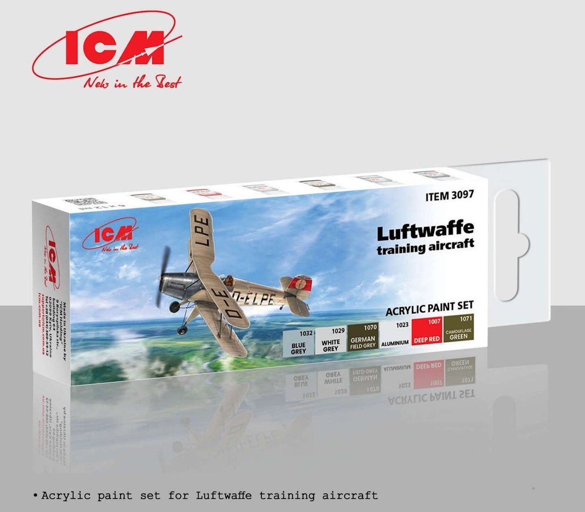 ICM 3097 Luftwaffe Training Aircraft Acrylic Paint Set