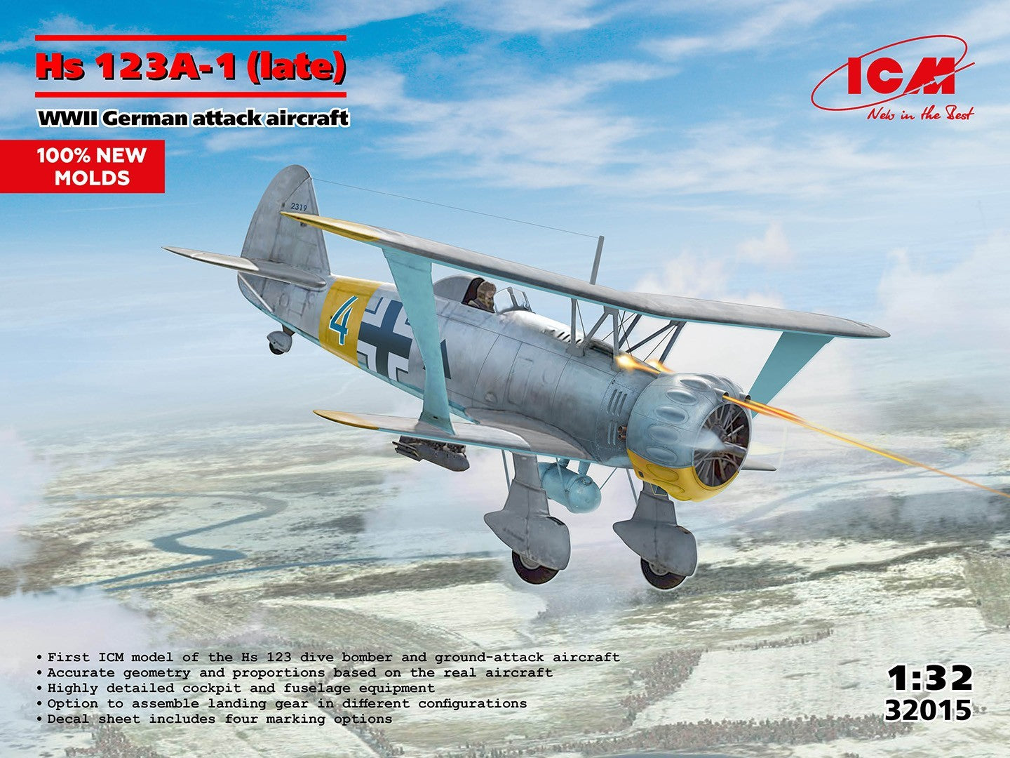 ICM UK 32015 1:32 Henschel Hs-123A-1 Late Version