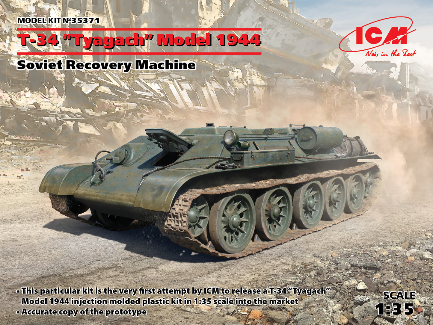 ICM 35371 1:35 Soviet T-34 “Tyagach†Model 1944 Recovery Machine