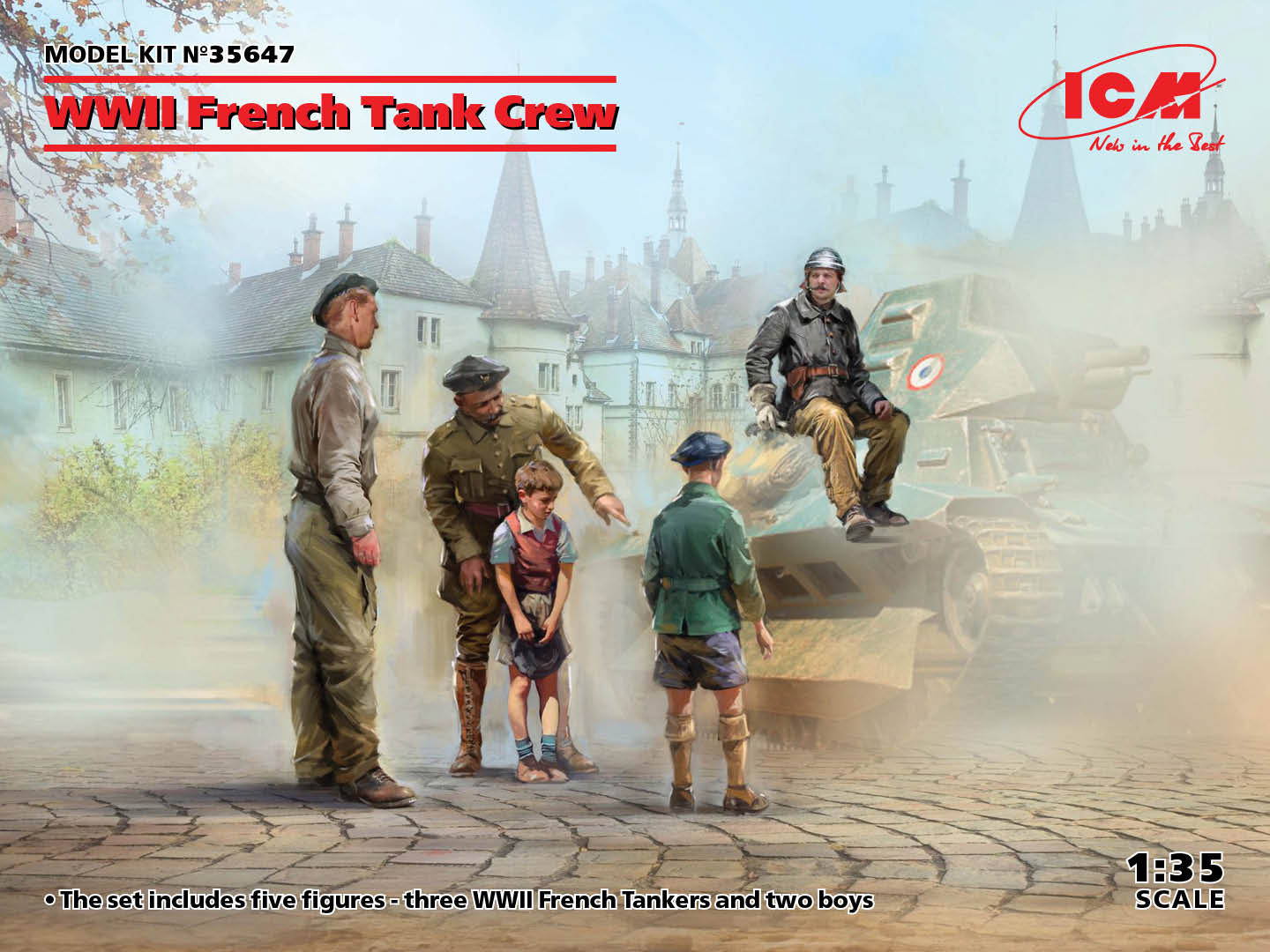 ICM 35647 1:35 WWII French Tank Crew (4 figures)
