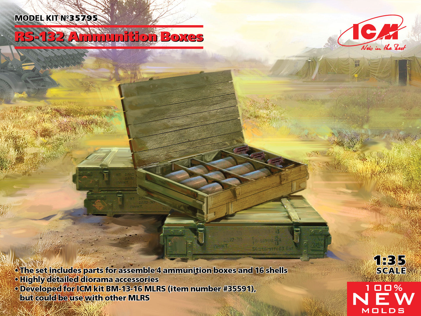 ICM 35795 1:35 RS-132 Ammunition Boxes