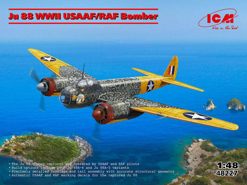 ICM 48227 1:48 Junkers Ju-88A-4 Ju-88A-5 captured aircraft USA and RAF