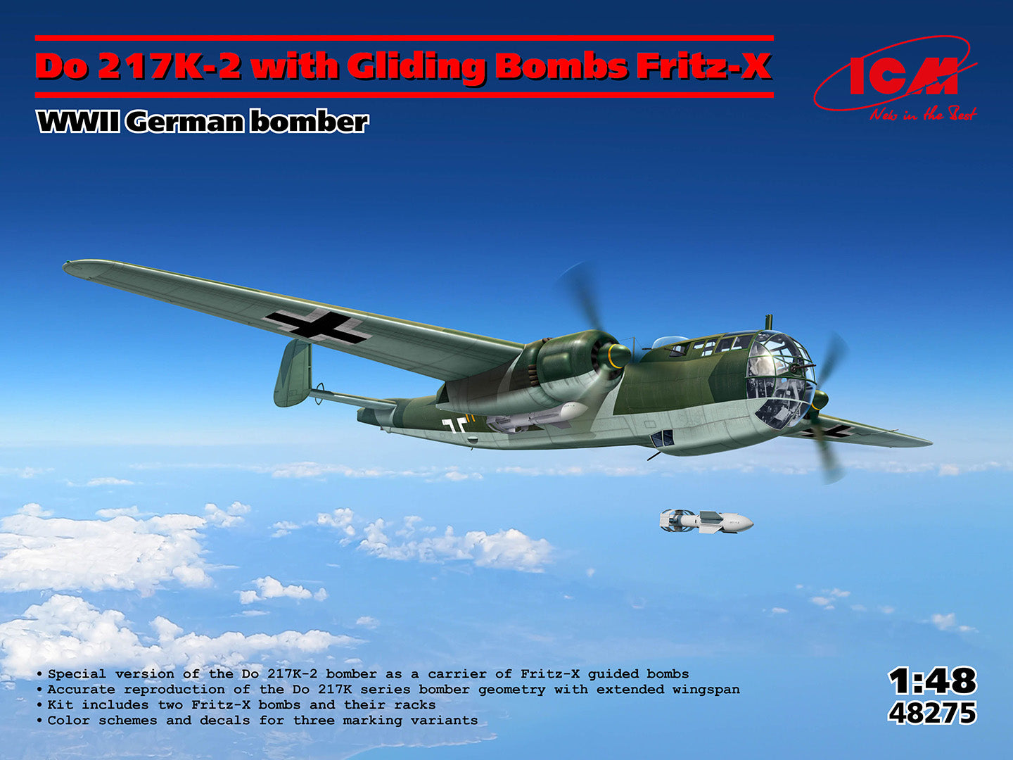 ICM 48275 1:48 Dornier Do-217K-2 with Fritz-X glide bomb