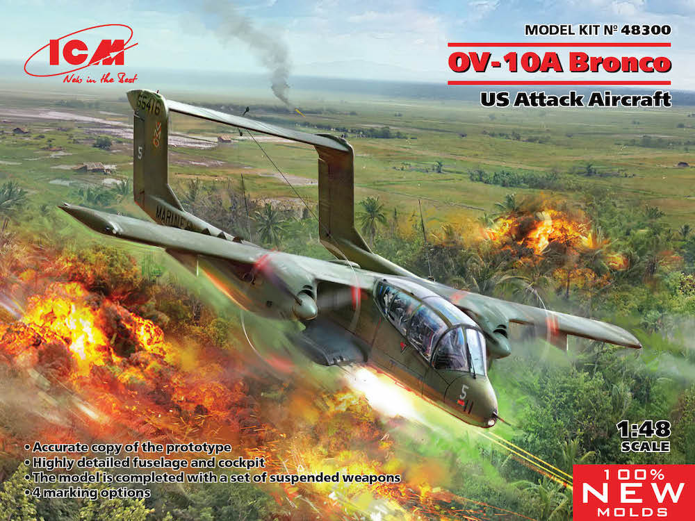 ICM 48300 1:48 North-American/Rockwell OV-10àBronco US Attack Aircraft