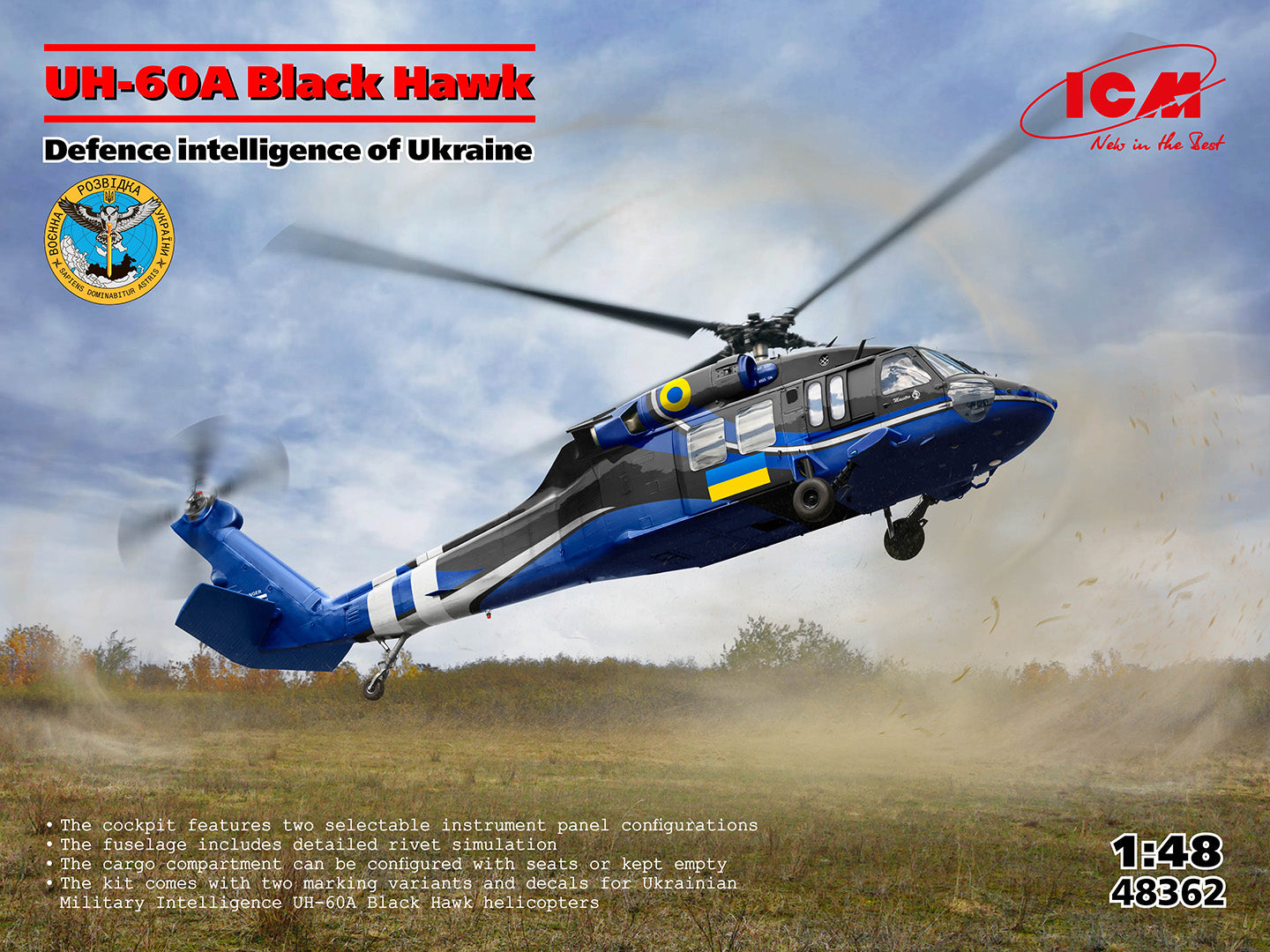 ICM 48362 1:48 Sikorsky UH-60A Black Hawk Defence Intelligence Of Ukraine