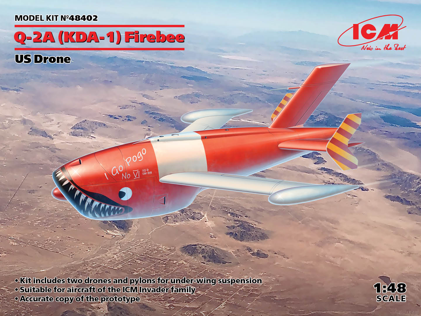 ICM 48402 1:48 Q-2A (XM-21, KDA-1) Firebee US Drone