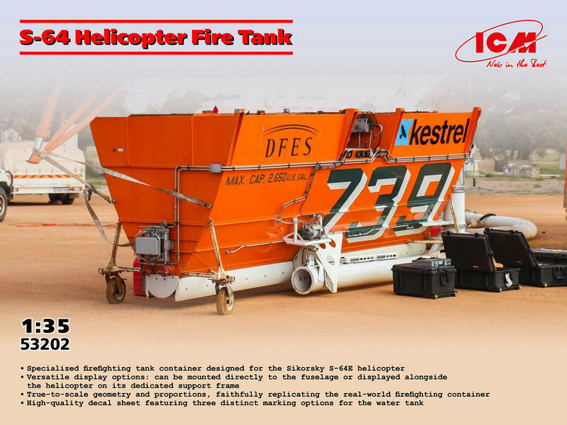 ICM 53202 1:35 Sikorsky S-64 Helicopter Fire Tank