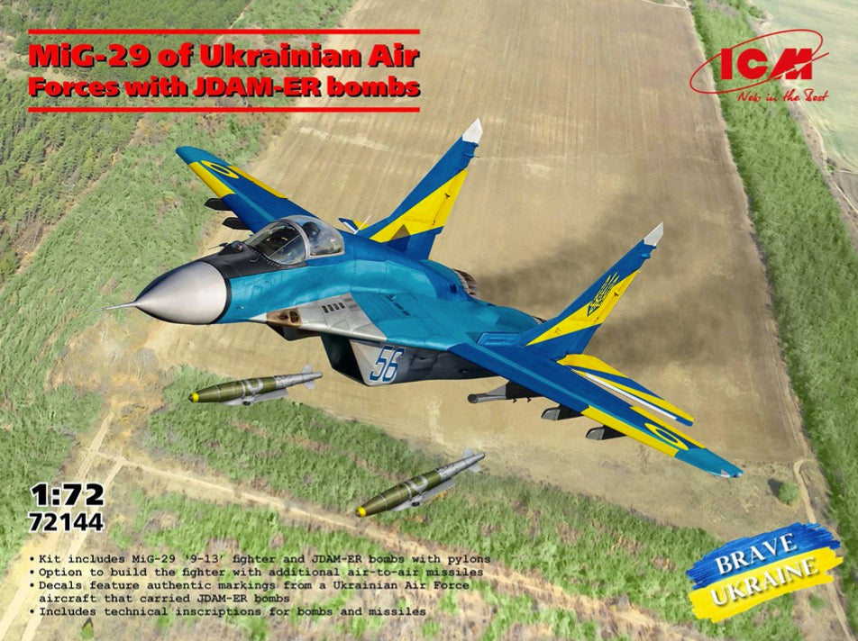 ICM 72144 1:72 Mikoyan MiG-29 with JDAM-ER Ukraine Air Force