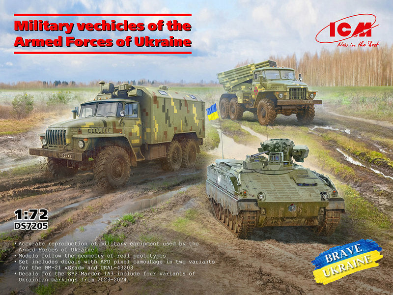 ICM DS7205 1:72 Military Vehicles of the Armed Forces of Ukraine (Set of 3)