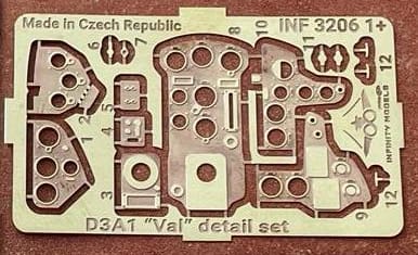 Infinity Models 3206-1 1:32 Aichi D3A1 Val Photo-Etched Detailing Set