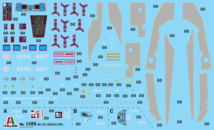 Italeri 1486 1:72 Westland AW-101 Merlin HM.1