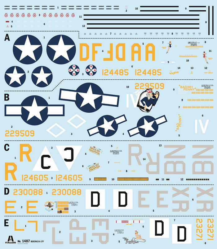 Italeri 1487 1:72 Boeing B-17F Flying Fortress