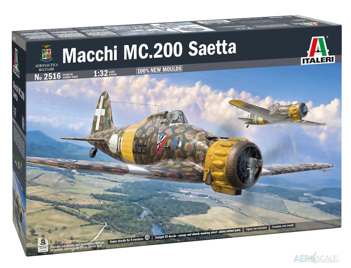Italeri 2516 1:32 Macchi C.200 Saetta with radial engine