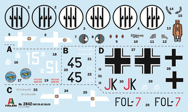 Italeri 2842 1:48 FIAT CR.42 Falco Assault/Night Fighter
