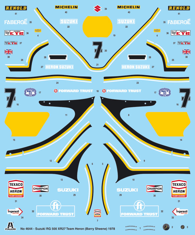 Italeri 4644 1:9 Suzuki RG 500 XR27 Team Heron (Barry Sheene) 1978