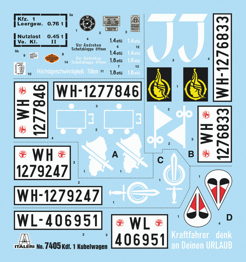 Italeri 7405 1:9 Kdf.1 Typ 82 Kübelwagen