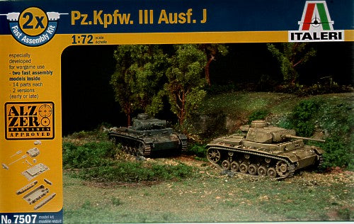 Italeri 7507 1:72 Pz.Kpfw.III Ausf.J (Fast Assembly)