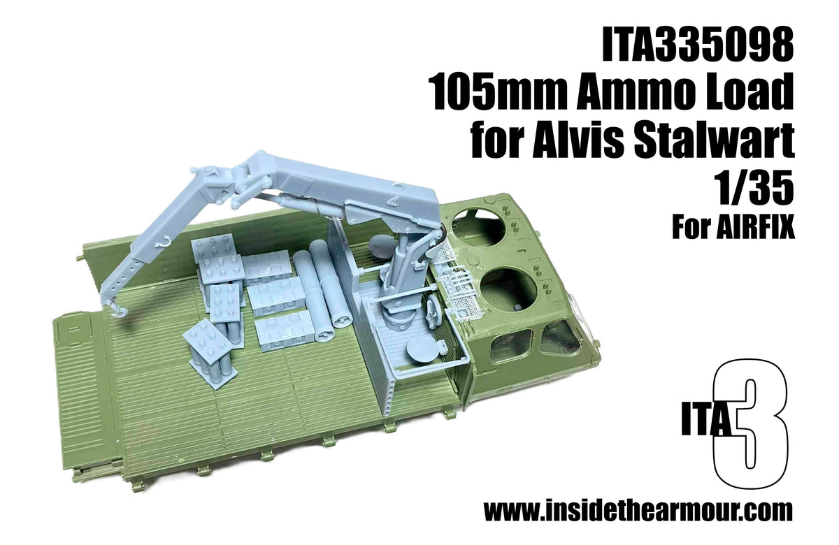Inside the Armour ITA335098 1:35 Alvis FV622 STALWART 105mm Ammunition stowage,