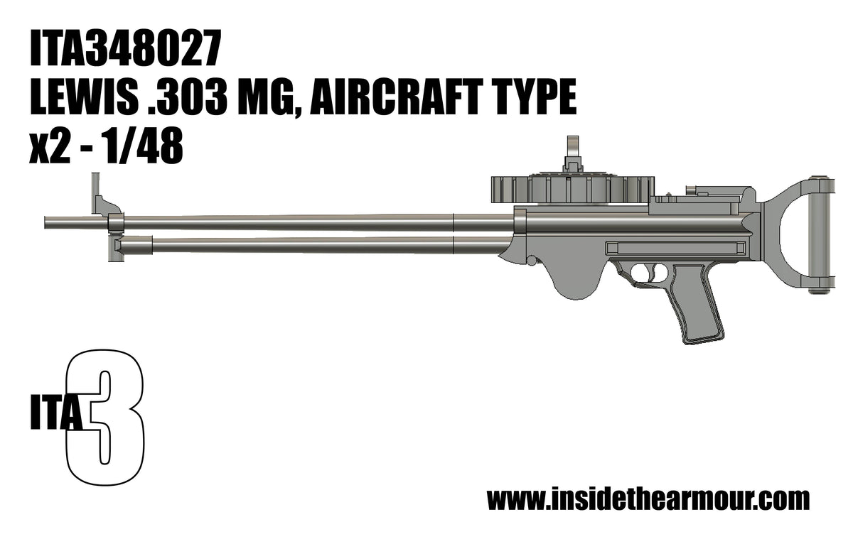 Inside the Armour ITA348027 1:48 2 x Lewis Gun, Aircraft Type