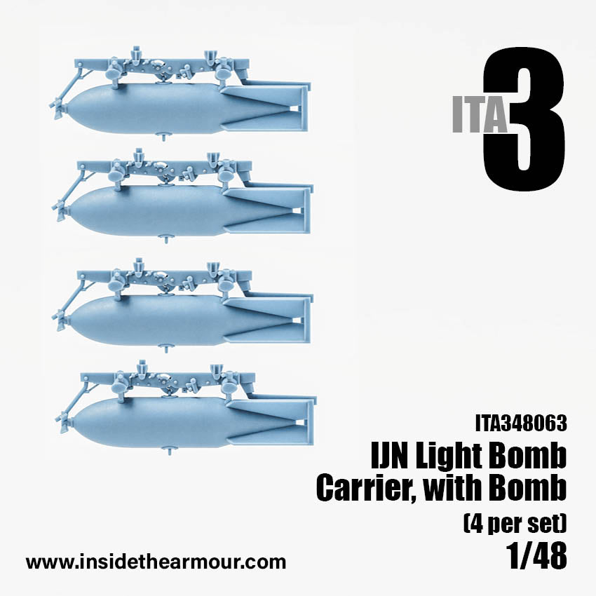 Inside the Armour ITA348063 1:48 IJN Light Bomb racks With attached bombs (x4)