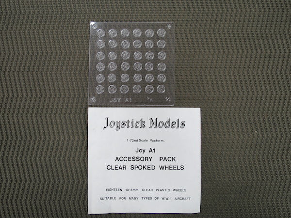 Joystick A1 1:72 18 x 10.5mm Clear Vacformed Wheels