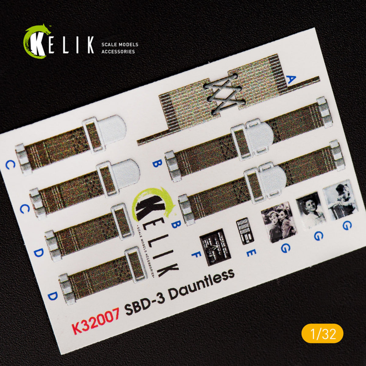 Kelik 3D Decals K32007 1:32 Douglas SBD-3 Dauntless interior (3D-Printed) decals