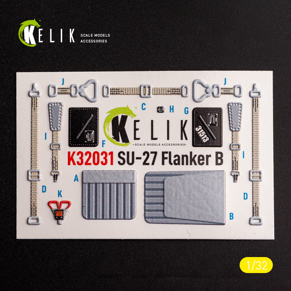 Kelik K32031 1:32 Sukhoi Su-27 - interior 3D-decals