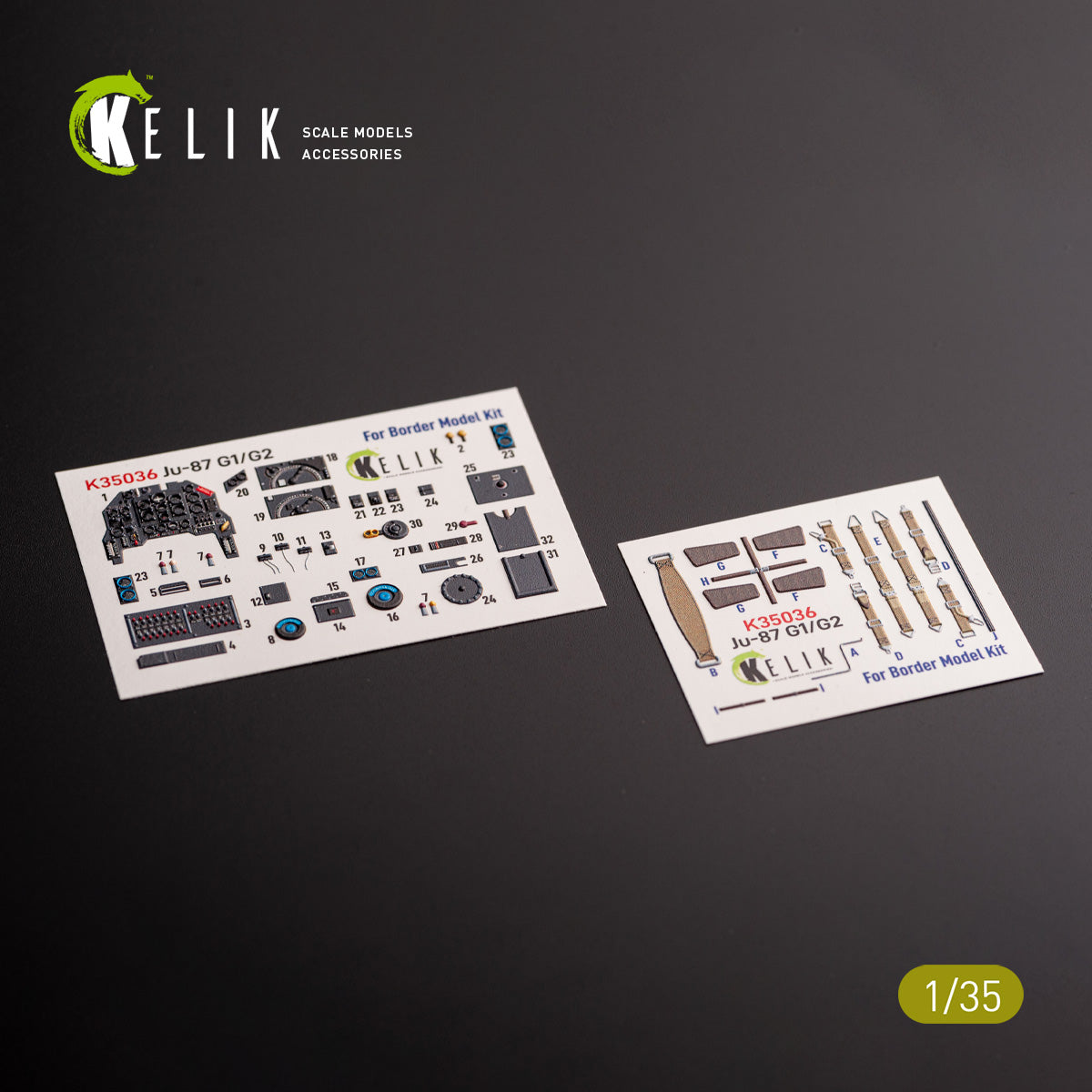 Kelik K35036 1:35 Junkers Ju-87G1/G2 Stuka - interior 3D-decals