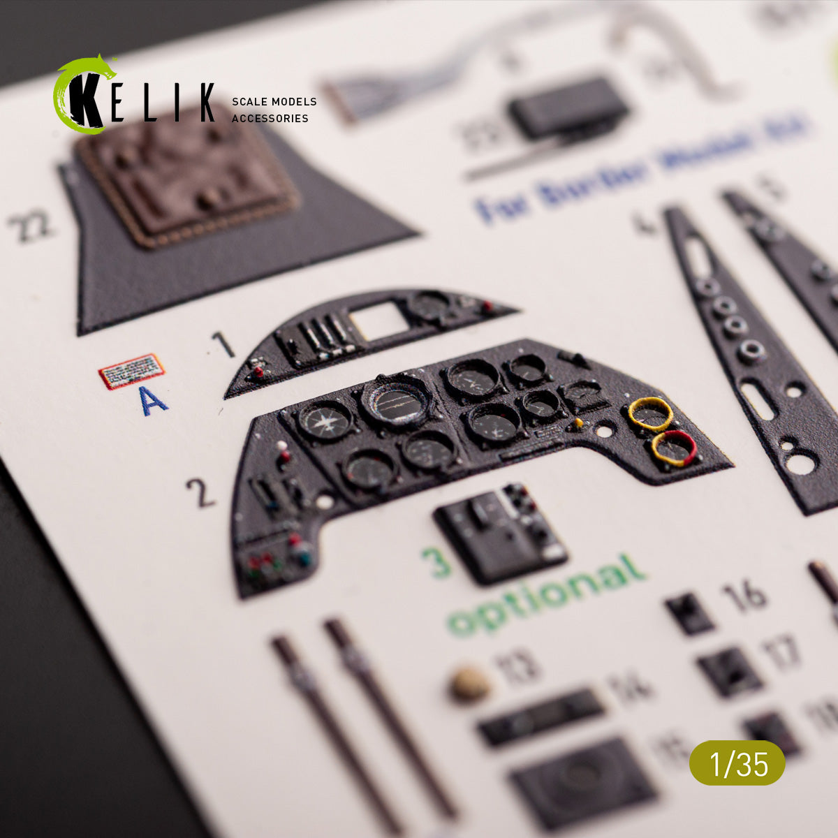 Kelik K35039 1:35 Messerschmitt Bf-109G-6 interior 3D-decals