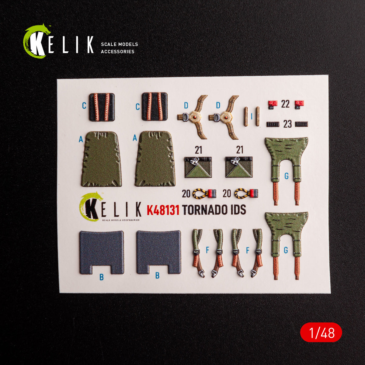 Kelik K48131 1:48 Panavia Tornado IDS - interior 3D-decals