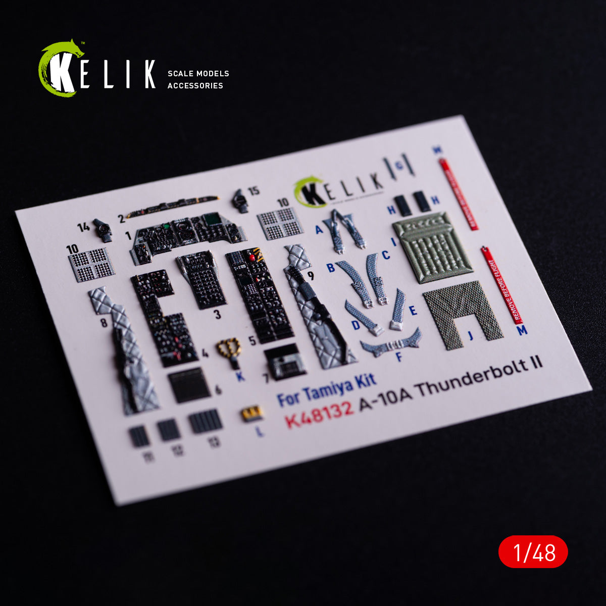 Kelik K48132 1:48 Fairchild A-10A - interior 3D-decals