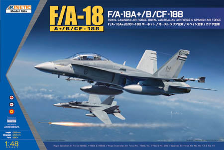 Kinetic Model Kits K48030 1:48 McDonnell-Douglas F/A-18A+/B/ Hornet/CF-188 Royal Canadian Air Force. Royal Australian Air Force. Spanish Air Force