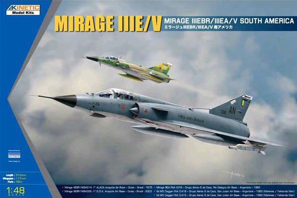 Kinetic Model Kits K48052 1:48 Dassault_Mirage IIIE / V South America