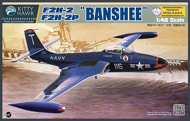 Kitty Hawk Models KH80131 1:48 McDonnell F2H-2 / F2H-2P Banshee