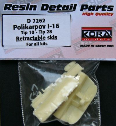 Kora D7262 1:72 Retractable Skis for Polikarpov I-16 Typ 10 - Typ 28