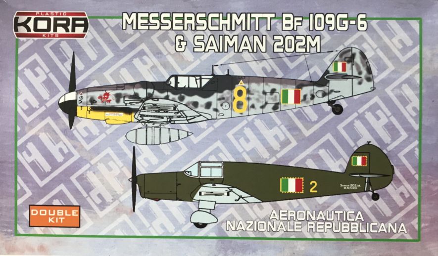 Kora K72096 1:72 Messerschmitt Bf-109G-6 and Saiman 202M ANR - Double kit.