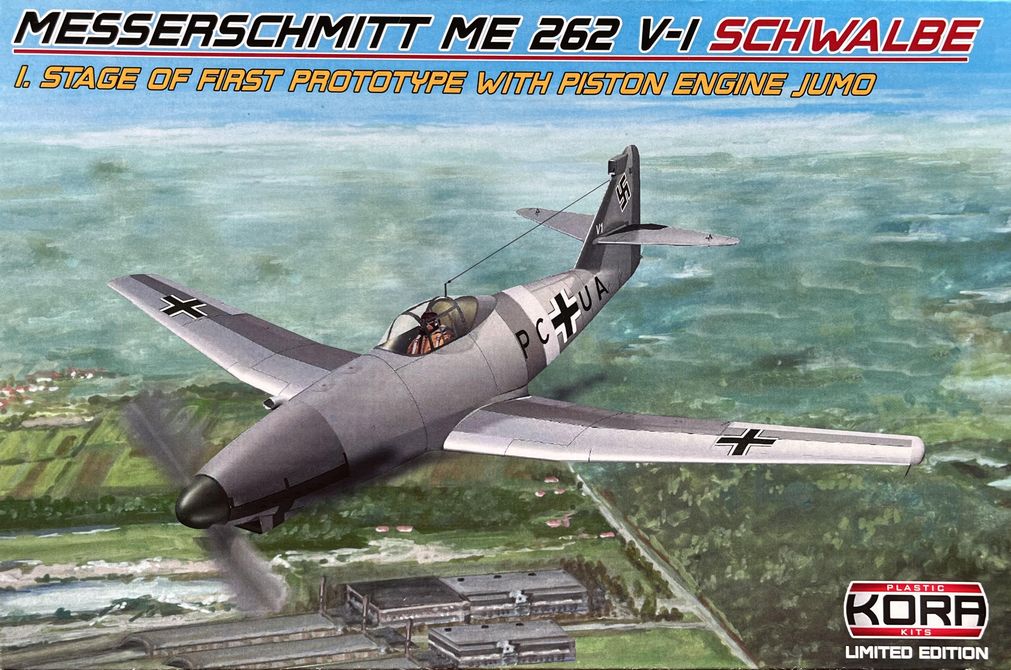 Kora PK72168 1:72 Messerschmitt Me-262V-1 Schwalbe 1.stage
