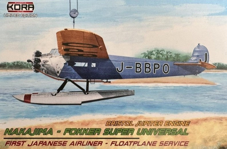 Kora K72185 1:72 Nakajima-Fokker Super Universal J-BBPO. First Japanese Airliner Floatplane service