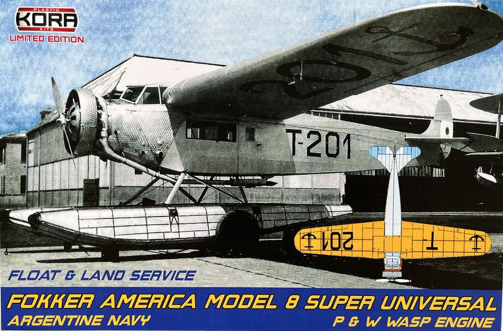 Kora K72189 1:72 Fokker America Model 8 Super Universal (Argentine Navy)