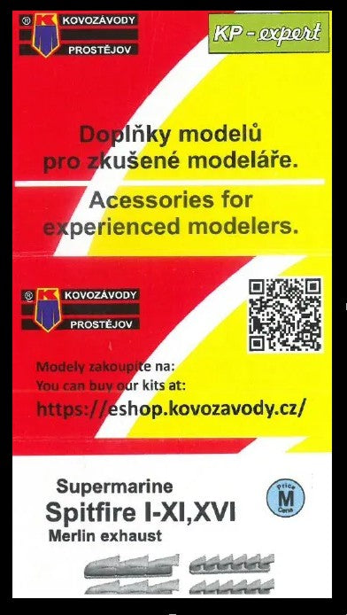 Kovozavody Prostejov KPEX079 1:72 Supermarine Spitfire Mk.I-Mk.IIX, Mk.XVI Merlin exhaust
